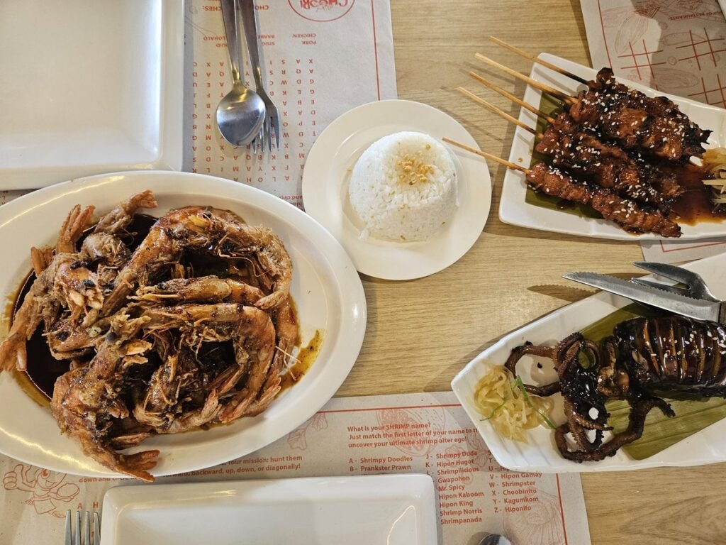 세부 영어캠프 맛집 츄비츄비 갈릭 솔트페퍼 쉬림프 BBQ Grilled Squid