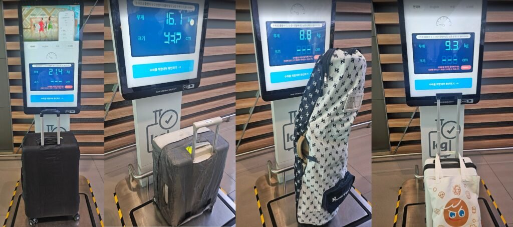 대한항공 모닝캄 혜택 인천공항 위탁수하물 골프백 무게 측정